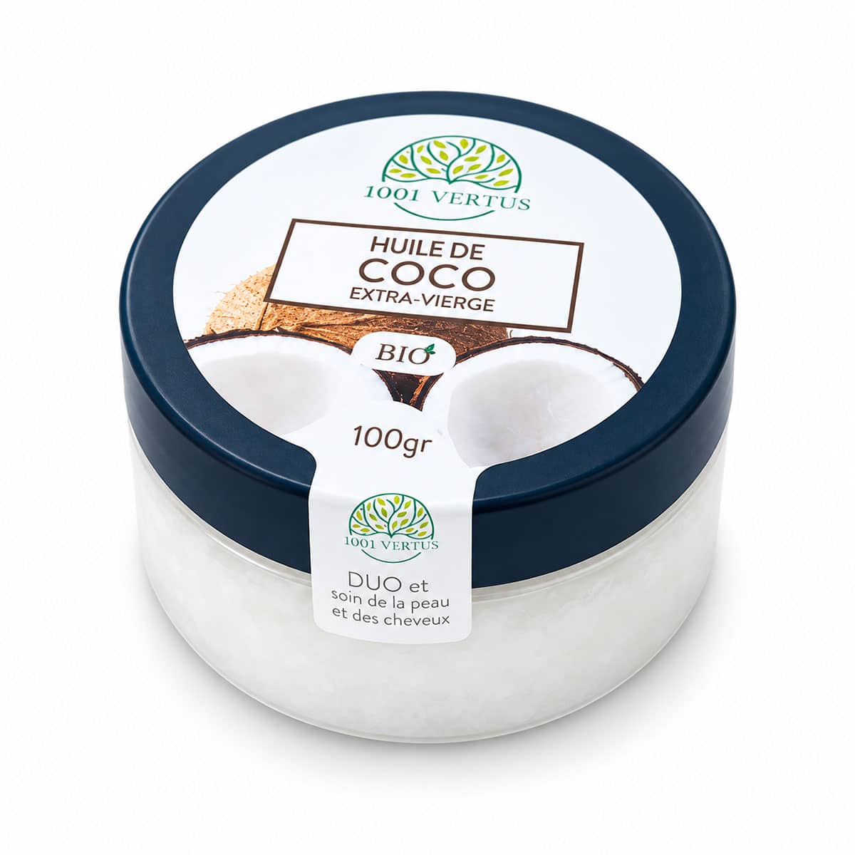 Aceite de coco virgen extra - Prensado en frío - Tarro de 100 g