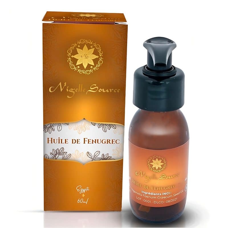 Huile de fenugrec bio d'Égypte - 100% pure et naturelle - 60ml