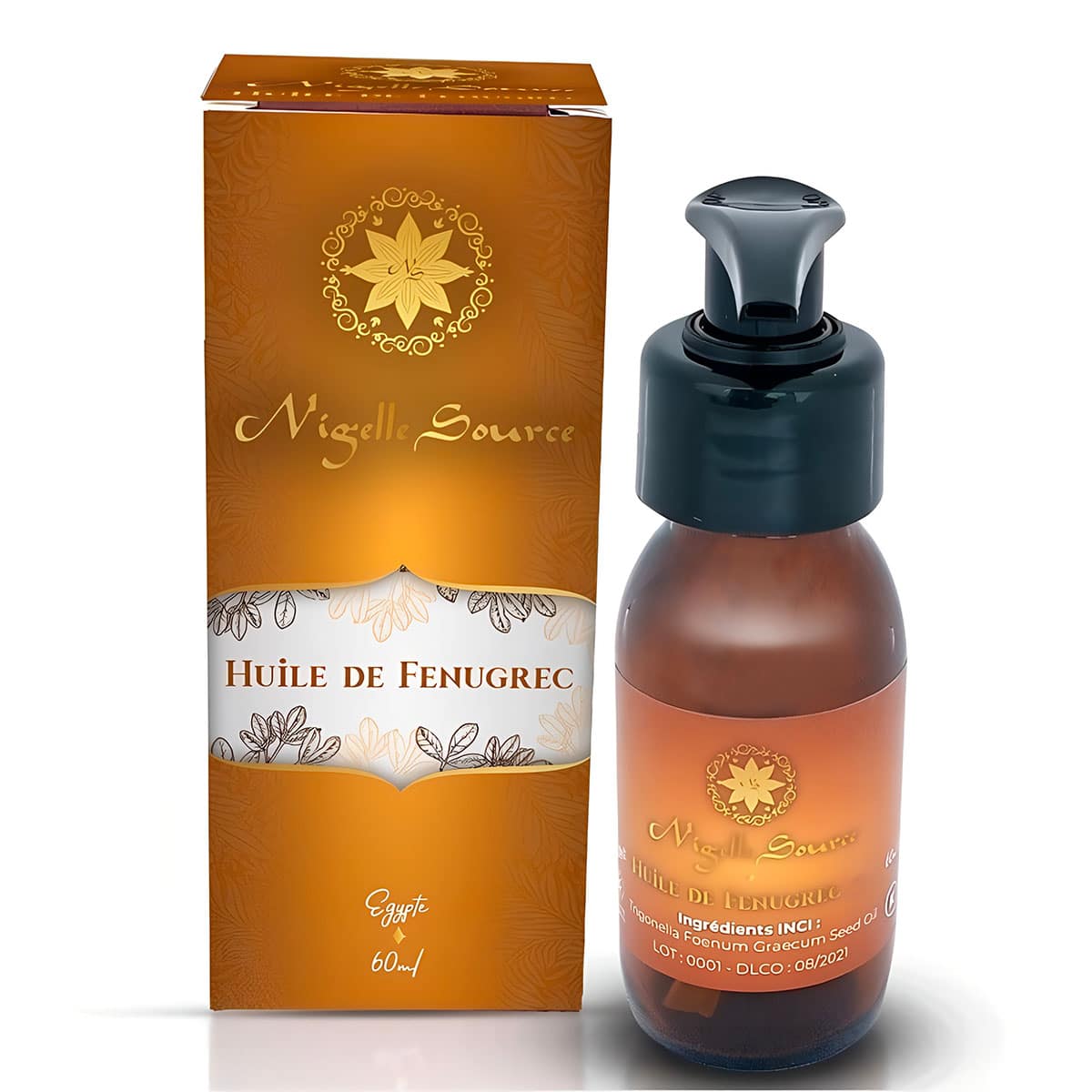 Óleo de feno-grego biológico do Egito - 100%, puro e natural - 60 ml