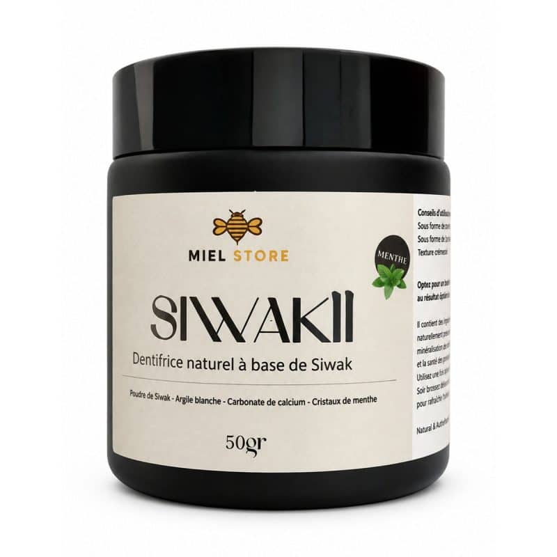 Dentifrice naturel au Siwak et menthe – Hygiène quotidienne - Formule sans fluor