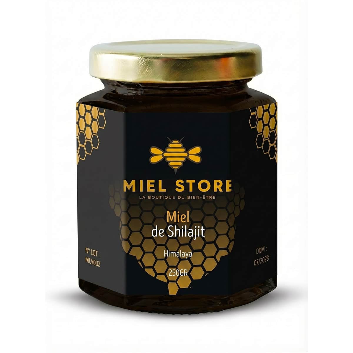 Miele di Shilajit dell'Himalaya - Crema di miele nero - vasetto da 250 g